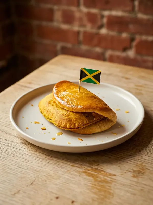 The Jamaican Beef Patty Coco Bread Sandwich